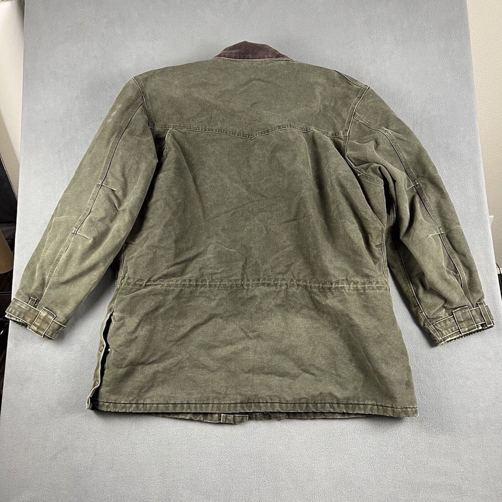 Vintage Carhartt Jacket Mens 2XL Green Barn Coat Blanket Lined Workwear Thrashed - Picture 6 of 10